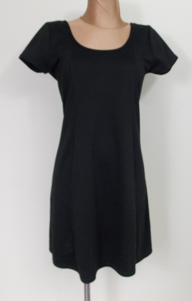 sukienka PEACOKS czarna rozkloszowana klasyczna 42