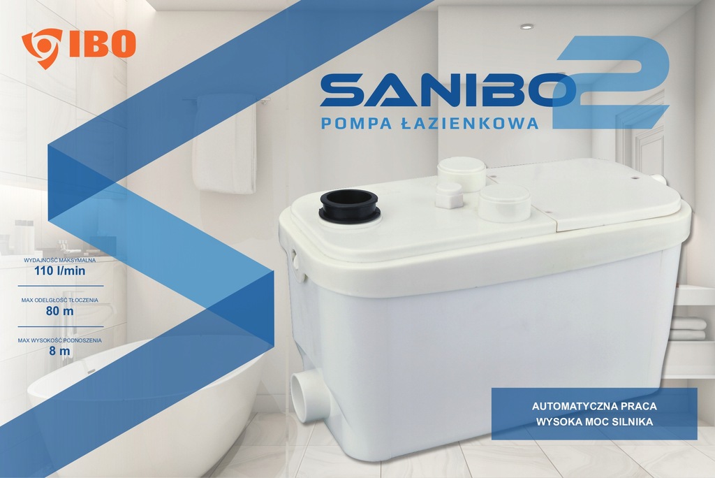 IBO SANIBO 2 POMPA ŁAZIENKOWA PRZEPOMPOWNIA BEZ WC