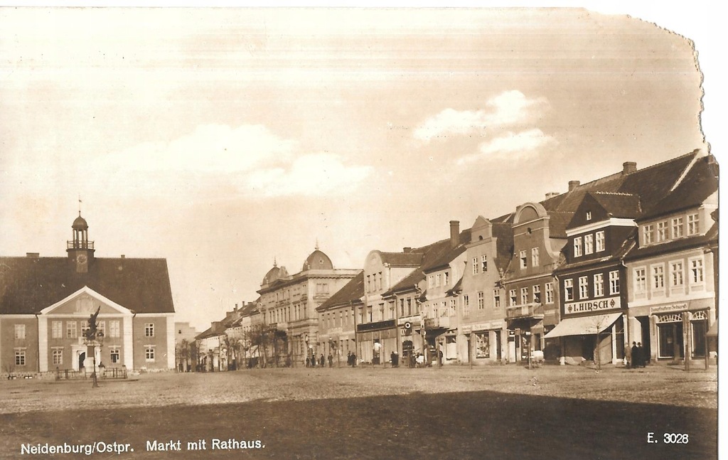 Neidenburg - Nidzica, rynek, Ratusz, 1931