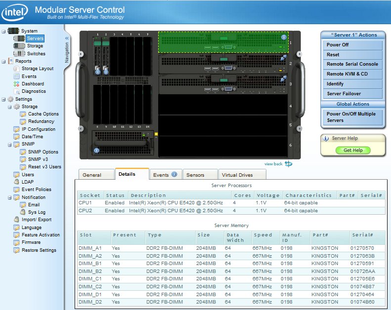 Intel Modular Server 24 core 48GB ram, E5420