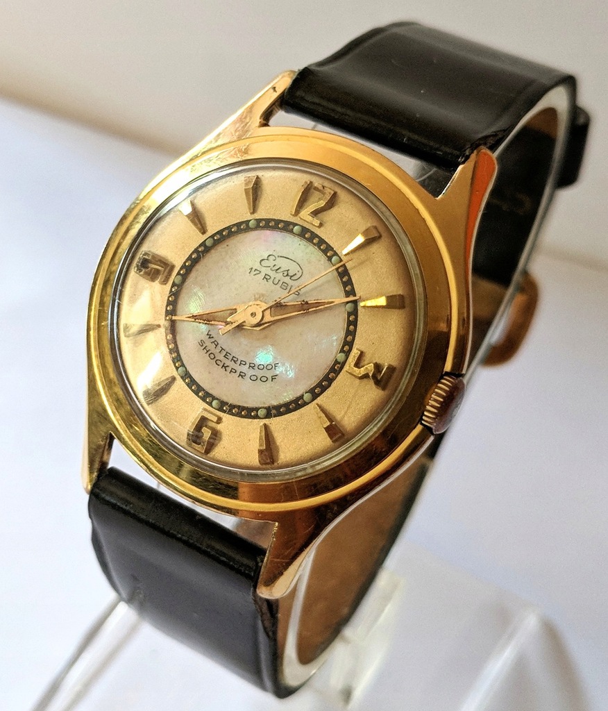 Przepiękny zegarek męski Eusi 17 Rubis lata 50-te