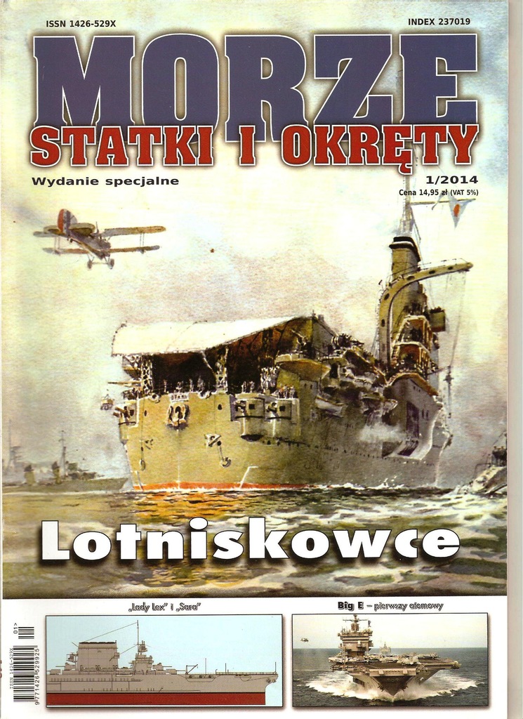 Morze Statki i Okręty  1/2014 wyd. sp. lotniskowce