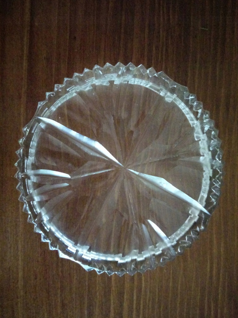 stara podstawka szkło porcelana 8,5 cm