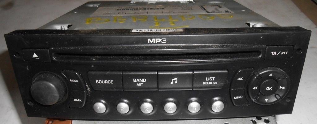 RADIO CITROEN BERLINGO III 98032839XT RD4 N1 M-03