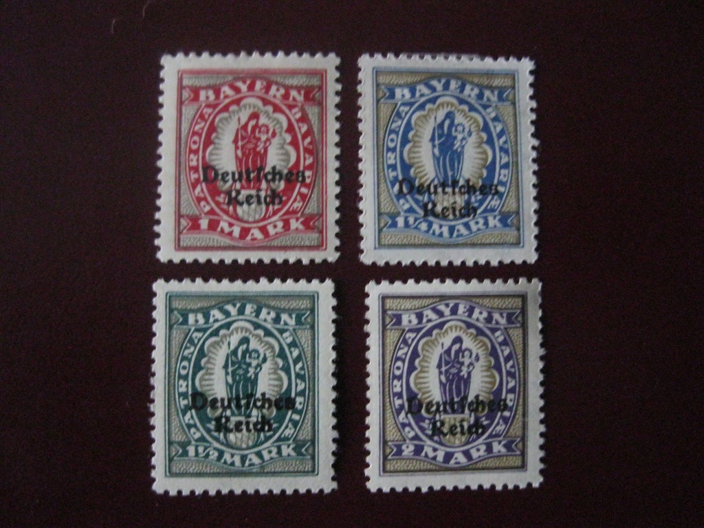 NIEMCY -DR 1920r. MADONNA nr.129-132/4 znaczki