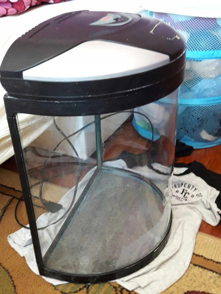 Akwarium 40 l półokrągłe + dodatki