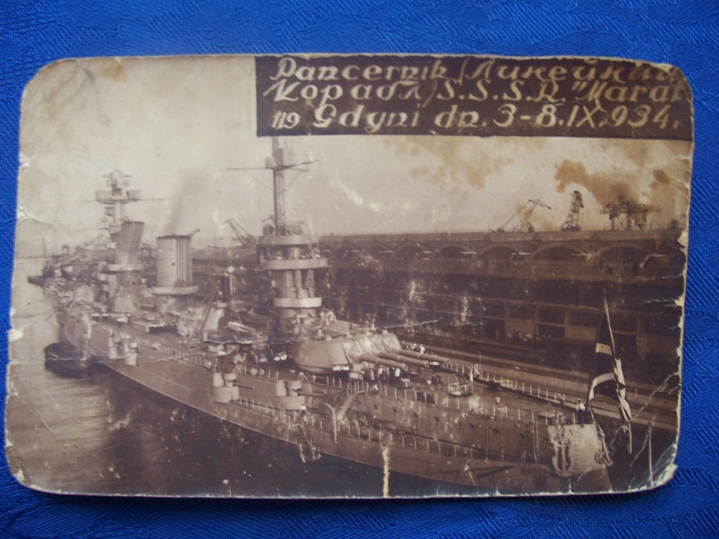Pocztówka pancernik S.S.S.R. Marat 1934
