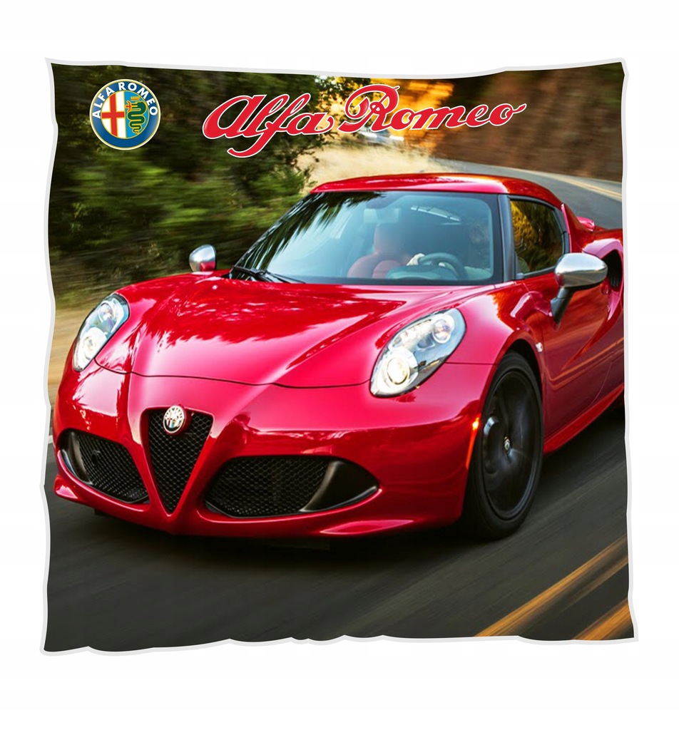 dwustronna poduszka PREMIUM ALFA ROMEO + imię