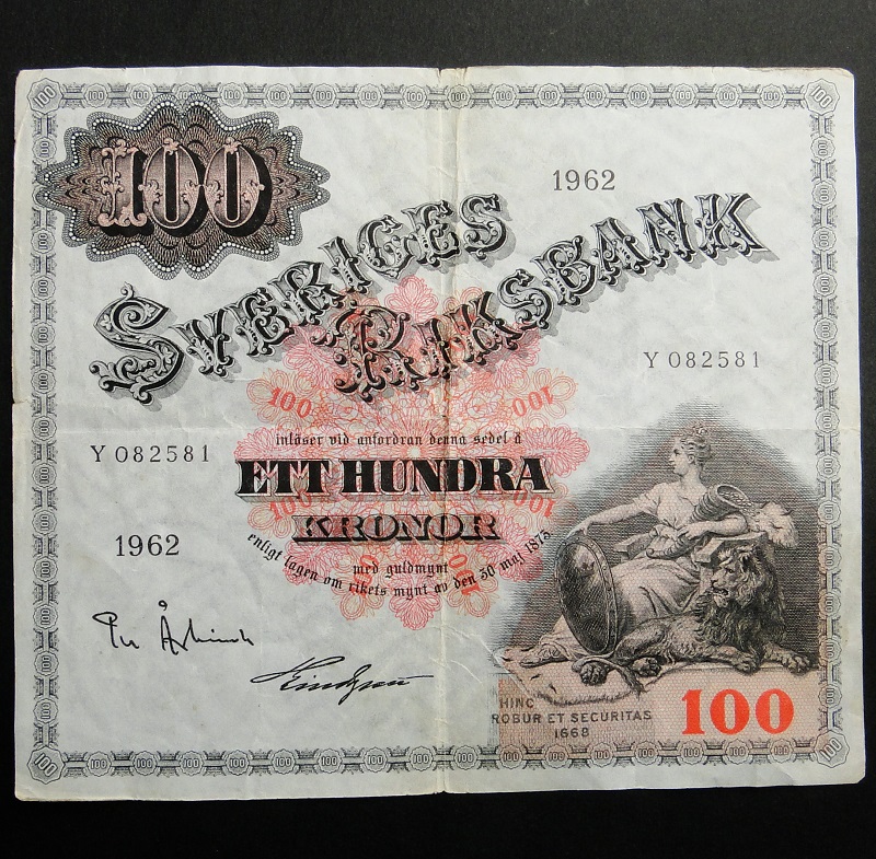 1962 Szwecja Riksbank 100 koron - 100 kronor