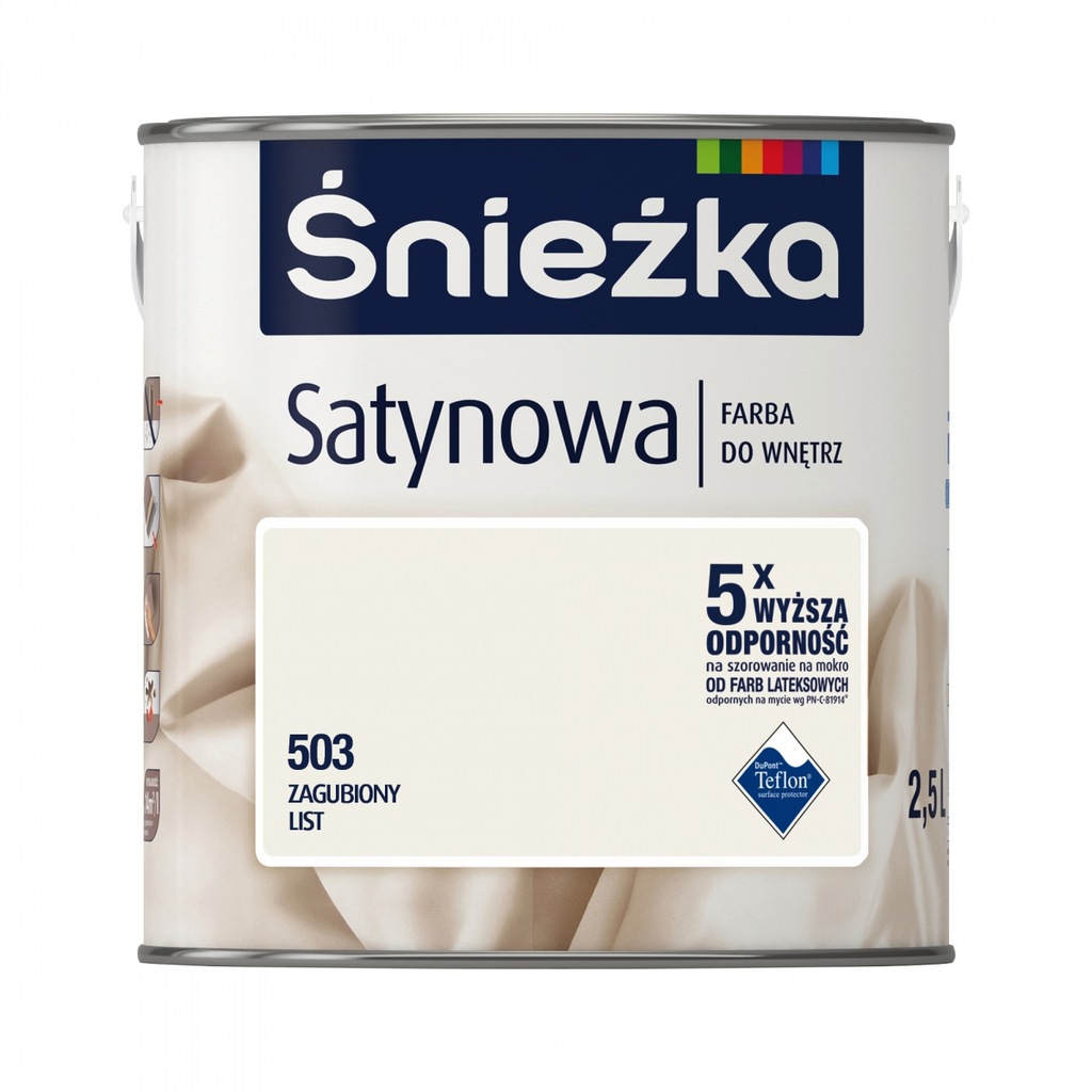 FARBA SATYNOWA 503 ZAGUBIONY LIST 2,5L ŚNIEŻKA