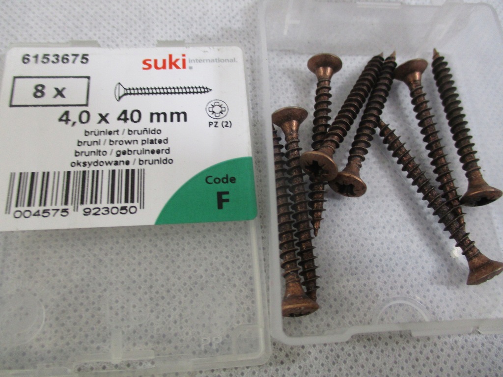 Wkręt do drewna wkręty oksydowane PZ 4,0x40mm