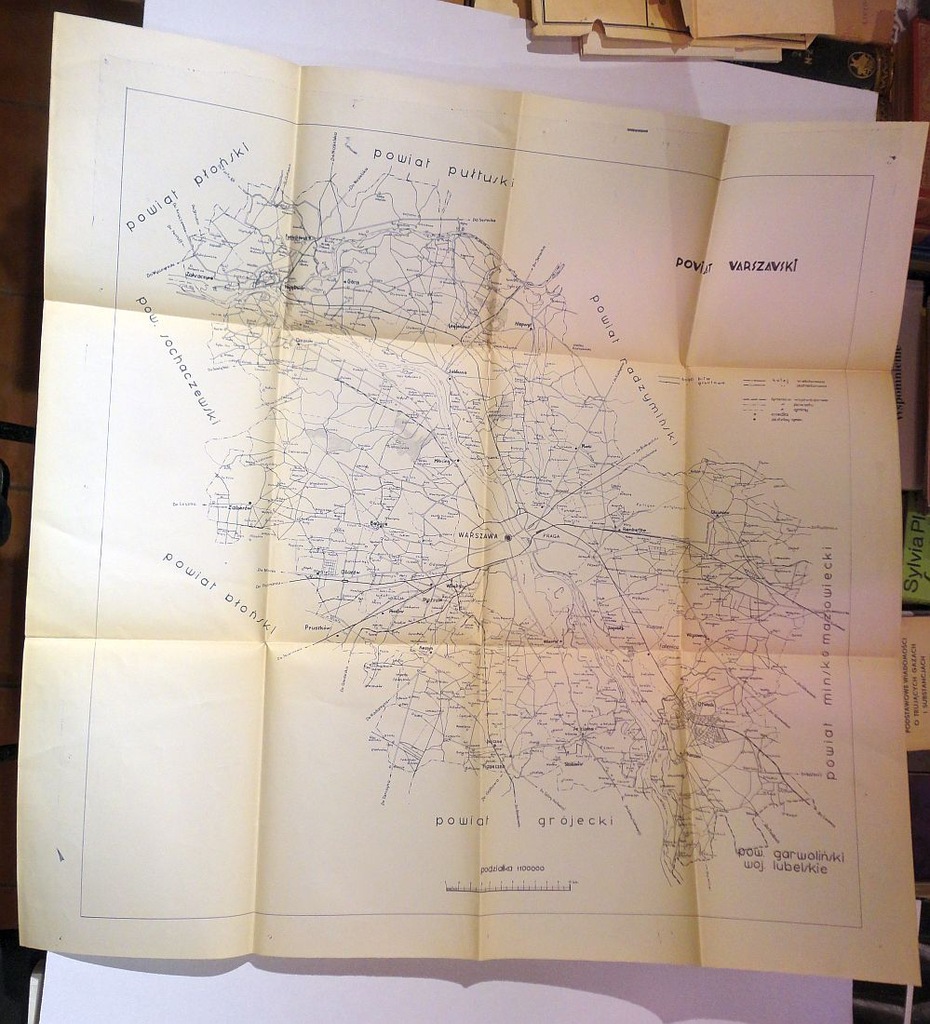 mapa POWIAT WARSZAWSKI ok 1938