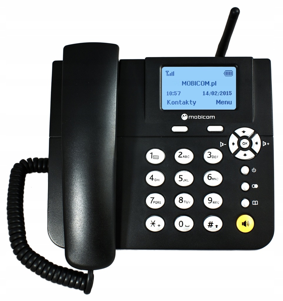 TELEFON STACJONARNY GSM MOBICOM FWP160G, karta SIM