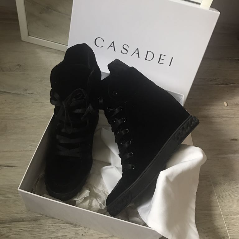 Nowe czarne Casadei sneakersy