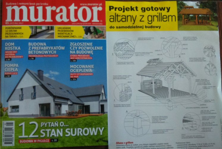5/2017 MURATOR + PROJEKT GOTOWY  ALTANY Z GRILLEM