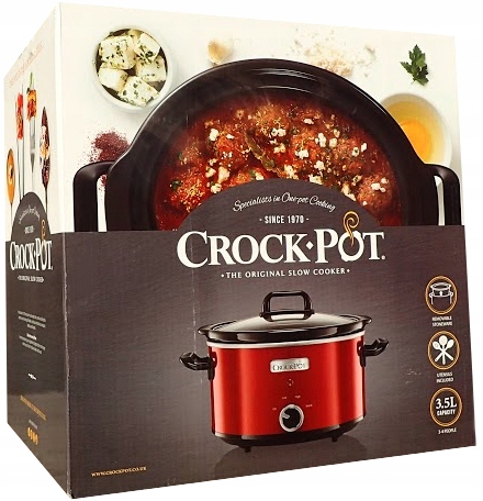 Crock Pot 3.5L Red Slow Cooker SCV400RD 