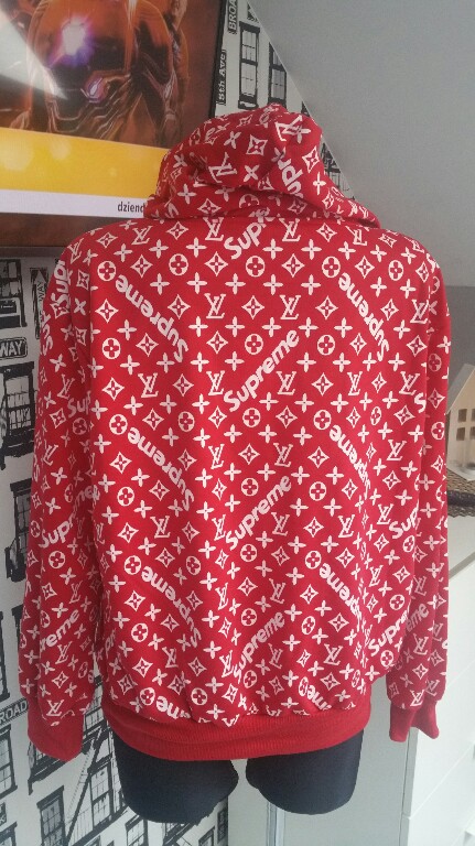 L Bluza Supreme brązowa Louis Vuitton modna sportowa L7 