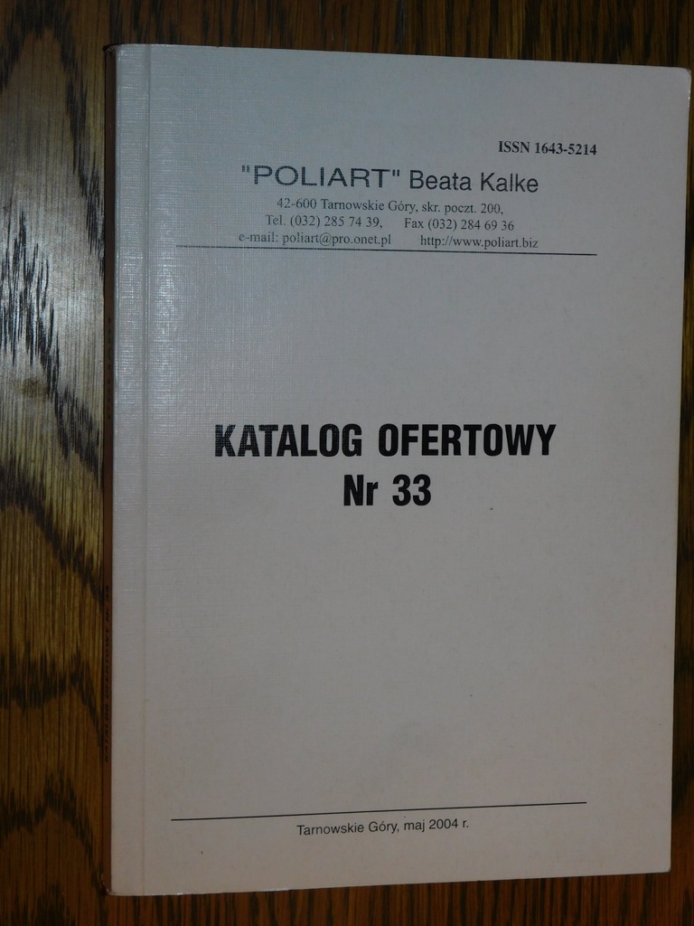 Antykwariat POLIART, Katalog ofertowy nr 33 