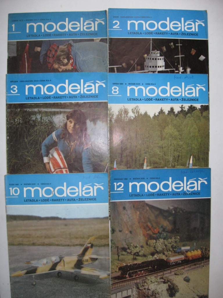 Modelarz MODELAR czeski 6 numerów 1979-1980