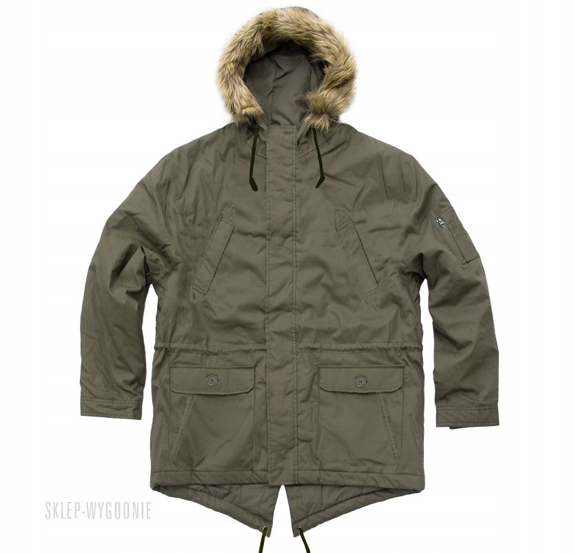 Duża Kurtka Parka Espionage Oliwka roz 8XL obw 202