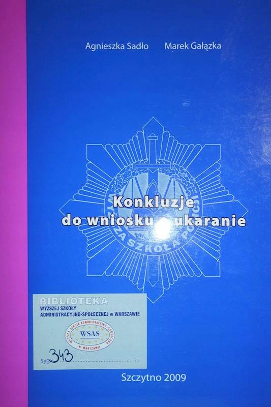 Konkluzje do wniosku o ukaranie - M. Gałązka 24h
