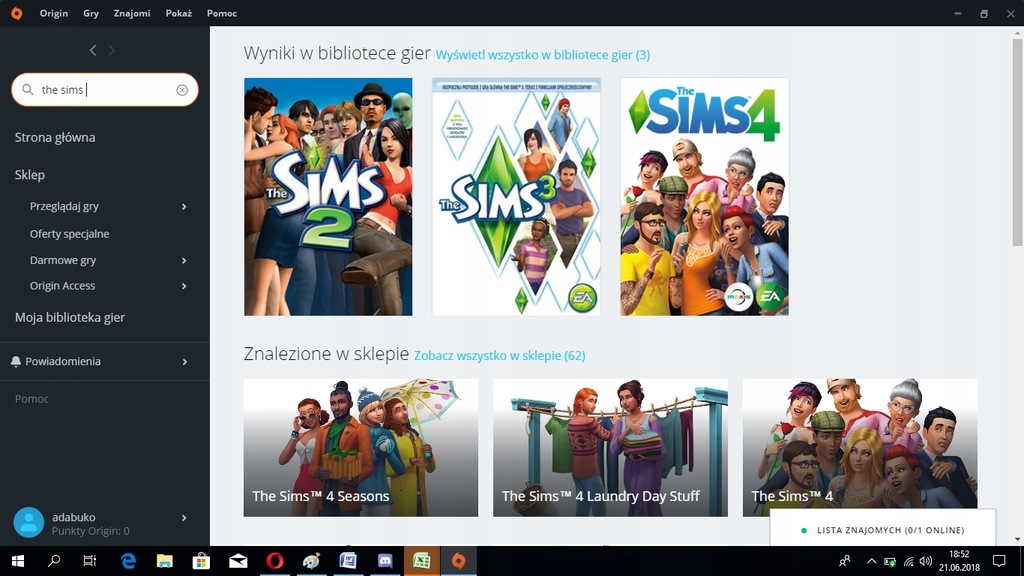 Konto Origin The Sims 4 +dodatki