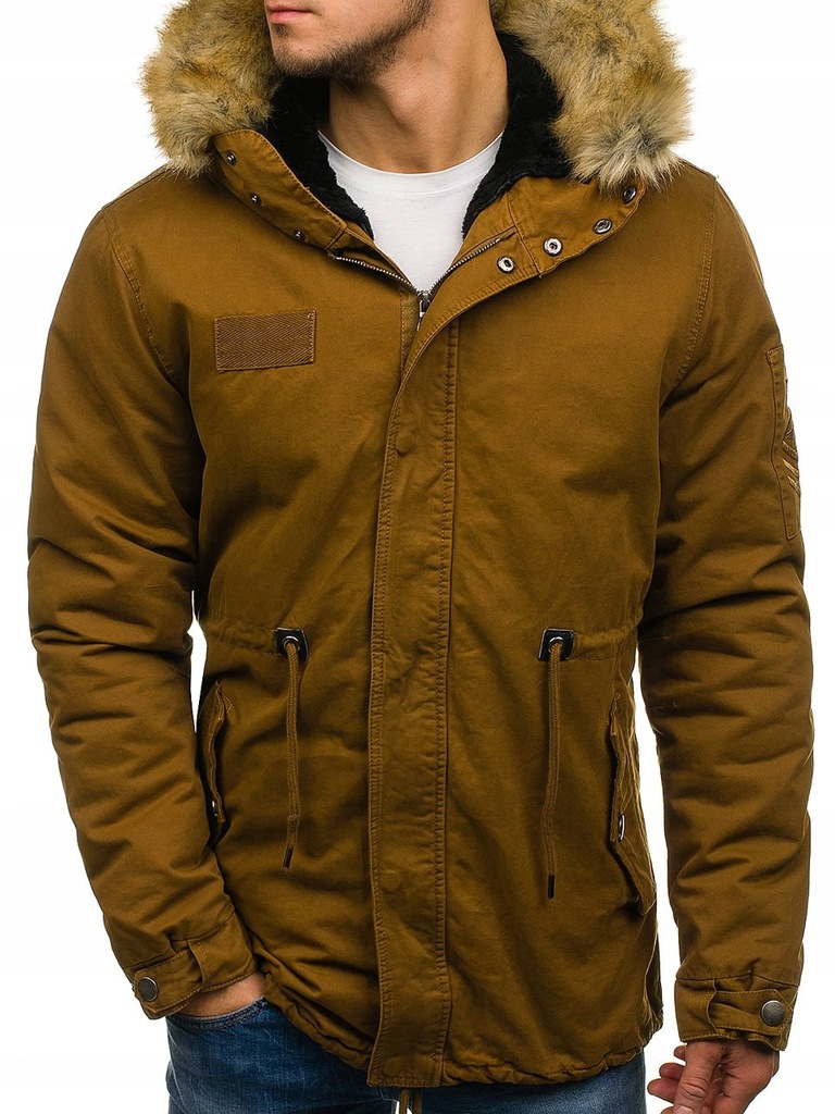 KURTKA MĘSKA ZIMOWA BRĄZOWA 4663 ROZMIAR_2XL 7567589956 oficjalne