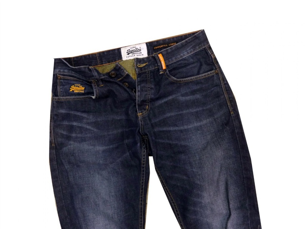 SUPERDRY Copperfill Loose jeansy 34/32 pas 88 cm