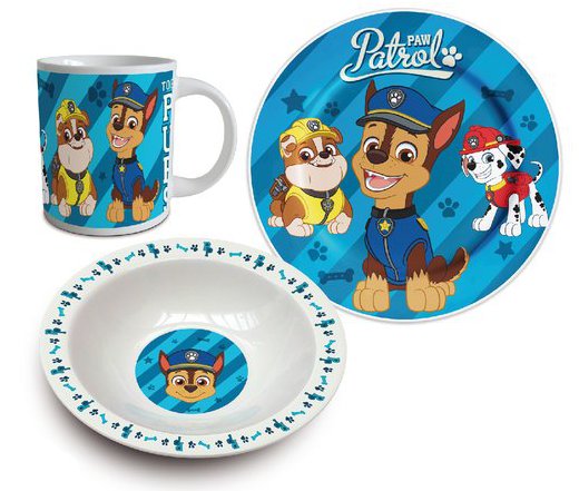 PAW PSI PATROL ZESTAW ŚNIADANIOWY PORCELANA F371