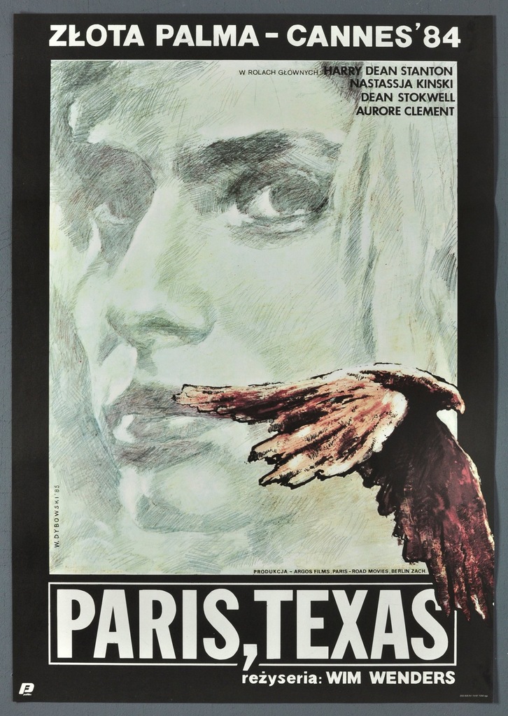 Plakat Kinowy PRL * Paris, Texas * Wim Wenders