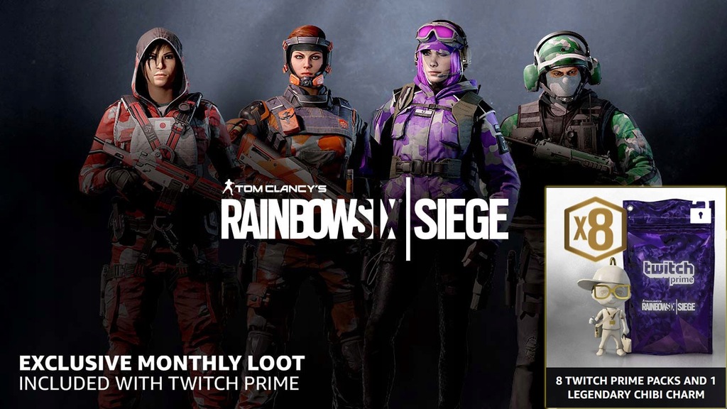 Twitch PRIME SKIN+8 Paczek Rainbow Six Siege/R6