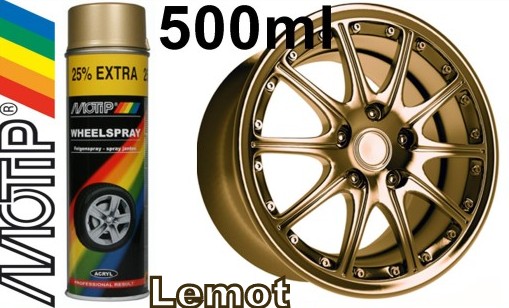 MOTIP lakier farba SPRAY DO FELG 500 ml ZŁOTY
