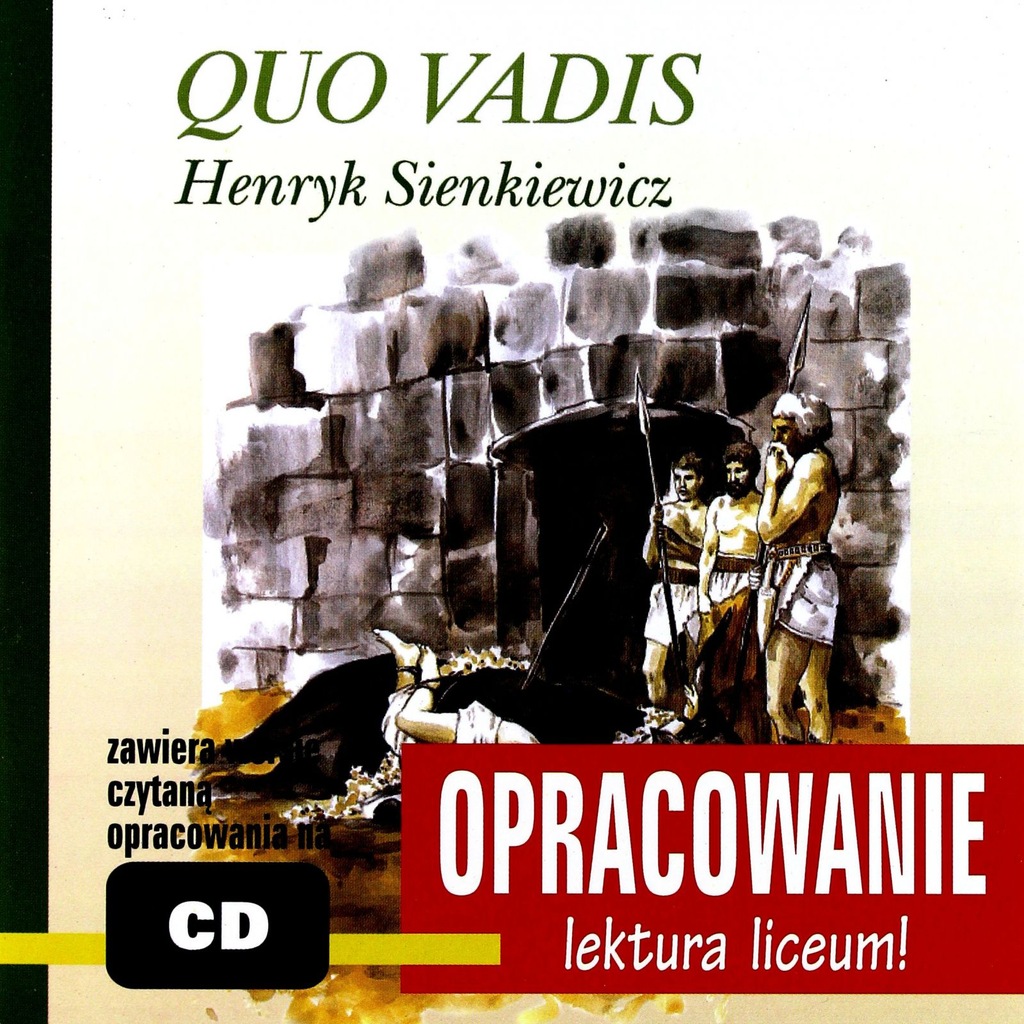 QUO VADIS OPRACOWANIE POWIEŚCI KSIAZKA+CD