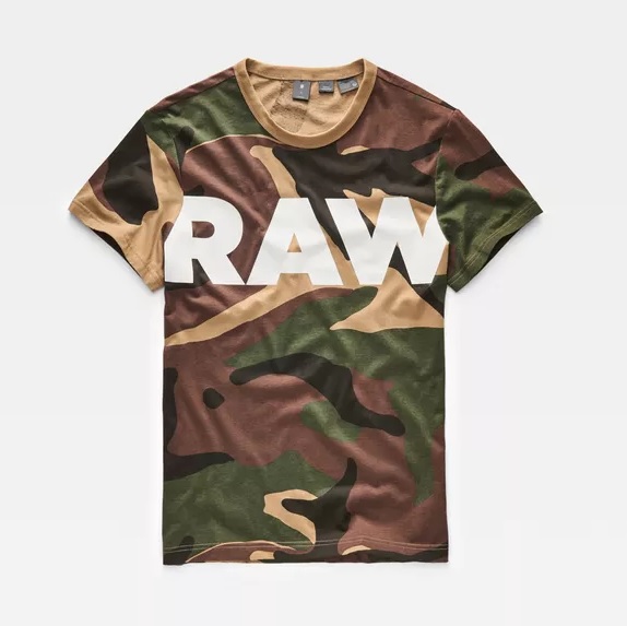 G -STAR PHAREL Camouflage X25 Print T-Shirt L