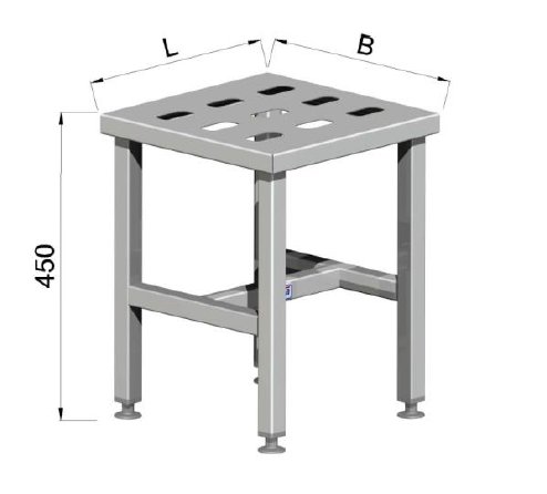 Taboret ze Stali Nierdzewnej 350x350x450mm