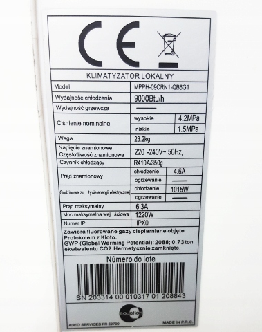 KLIMATYZATOR LOKALNY MPPH-09CRN1-QB6G1 - 7734579487 - oficjalne ...