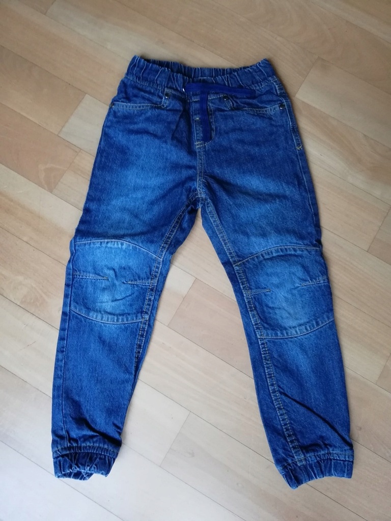 Spodnie OCIEPLANE jeansy, na zimę r. 116