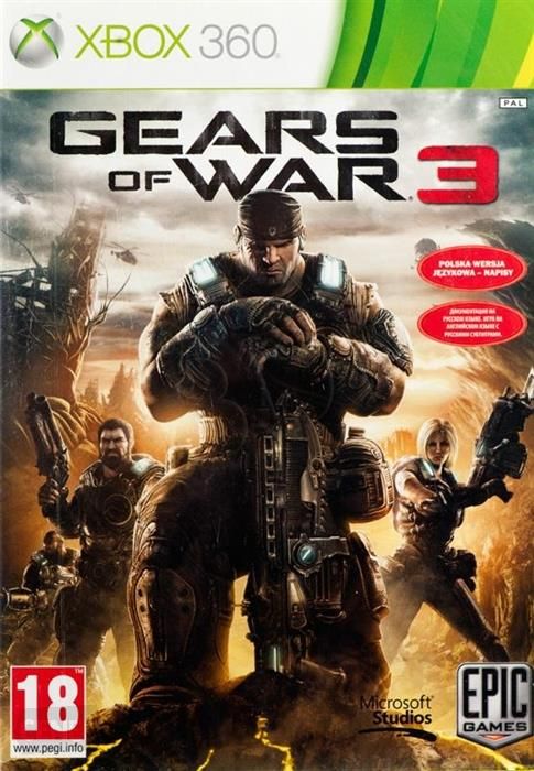 GEARS OF WAR 3 XBOX 360 PL PŁYTA WYS 24H