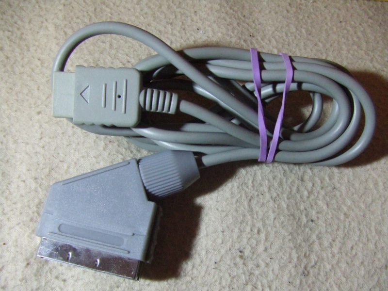 Prawdziwy kabel przewód AV EURO RGB do PSX,PS2,PSX