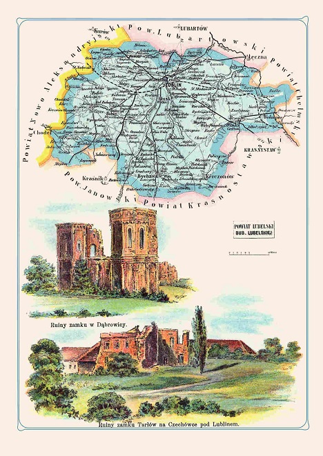 Mapa Bazewicz Powiat Lubelski Lublin Bychawa A3
