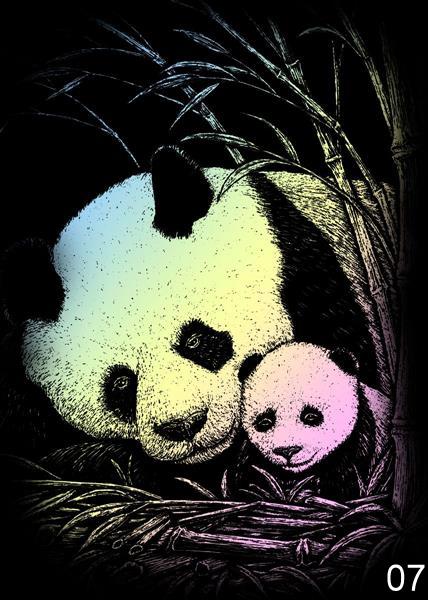 ZDRAPYWANKA WYDRAPYWANKA A5 + DŁUTKO PANDA 24H