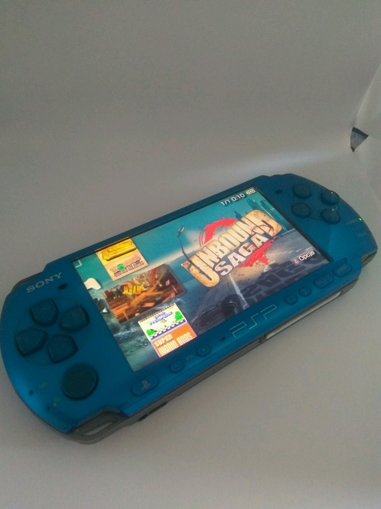 SONY PSP 3004 BLUE LIMITED + 8GB + 40 GIER + ETUI 7365901957