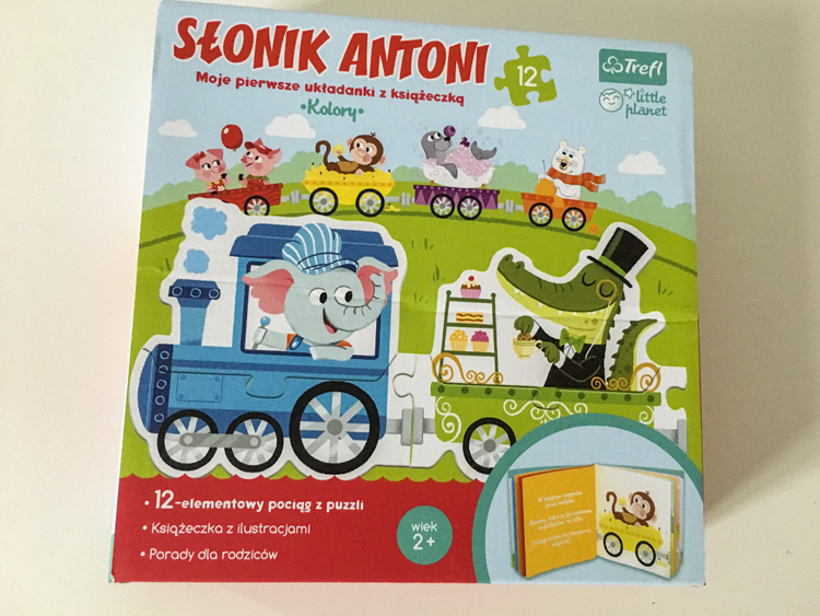 puzzle Słonik Antoni poznaje kolory Trefl