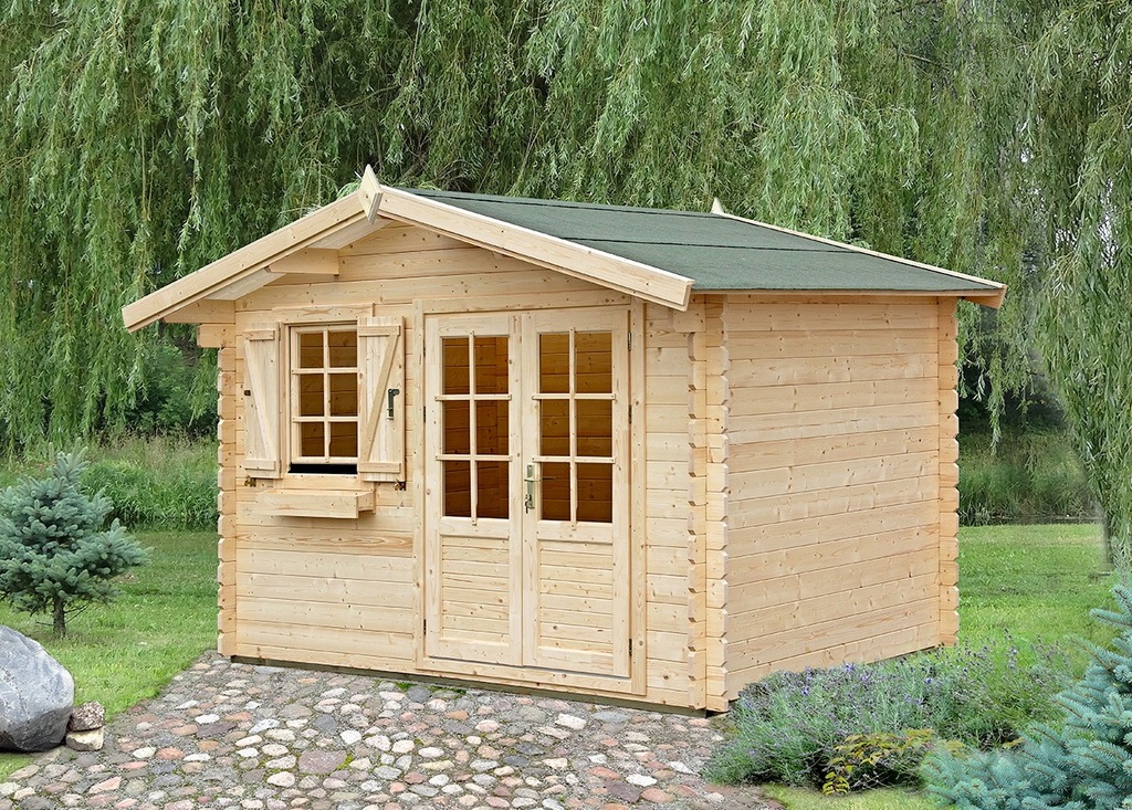 Domek drewniany PRUN9 3.5x3m 34mm dom gospodarczy