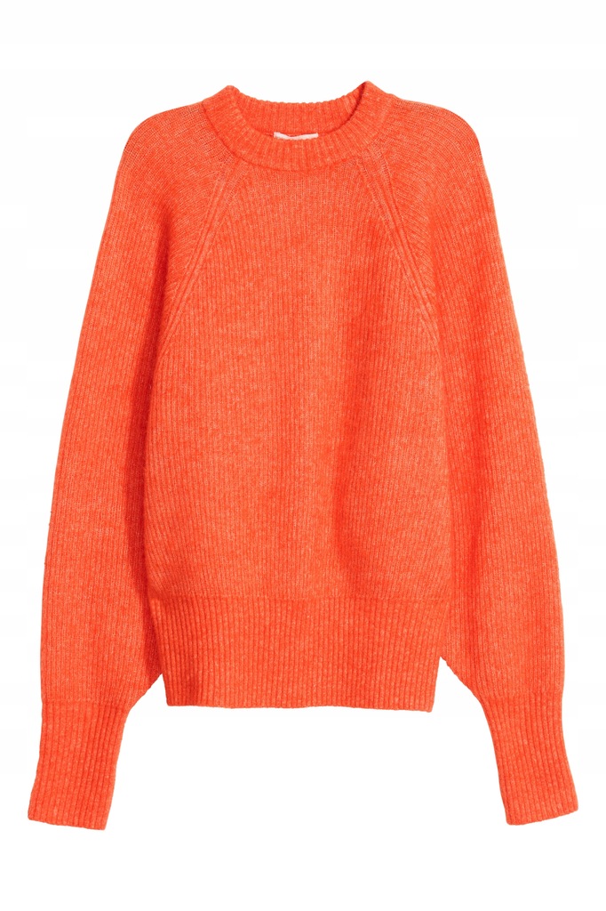 H&M MOHEROWY SWETER pomarańcz - 38 wełna