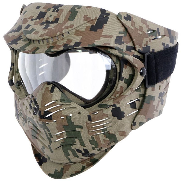 Maska Fight GOGLE ASG Paintball Digital Woodland