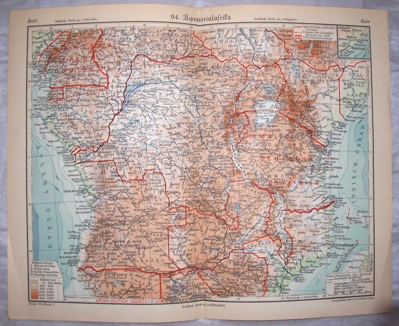 AFRYKA RÓWNIKOWA. Mapa 1930.