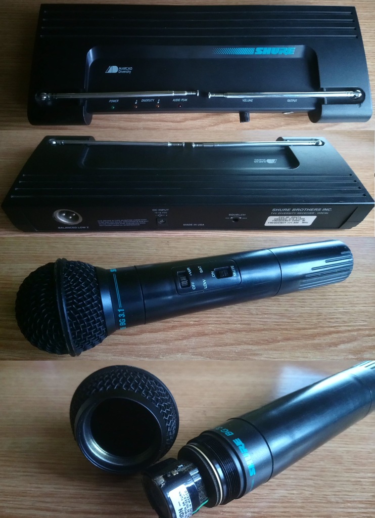 Bezprzewodowy mikrofon SHURE BG 3.1 stacja: DD4T4