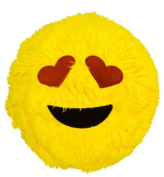 Piłka FUZZY BALL żółta HEART emoji EMOTIKON 2014