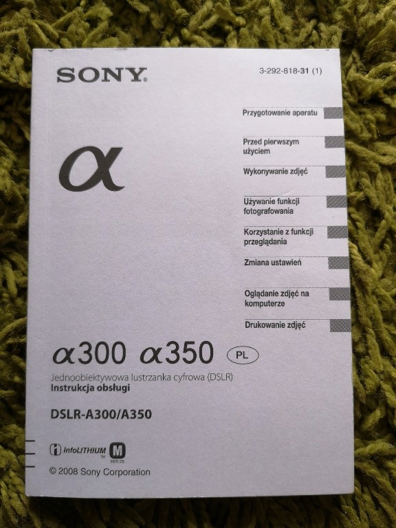 instrukcja obsługi Sony a300 a350